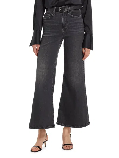 Frame Le Palazzo Crop Jean In Atmosphere In Black