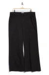 Frame Le Palazzo Crop Jeans In Blackfinn