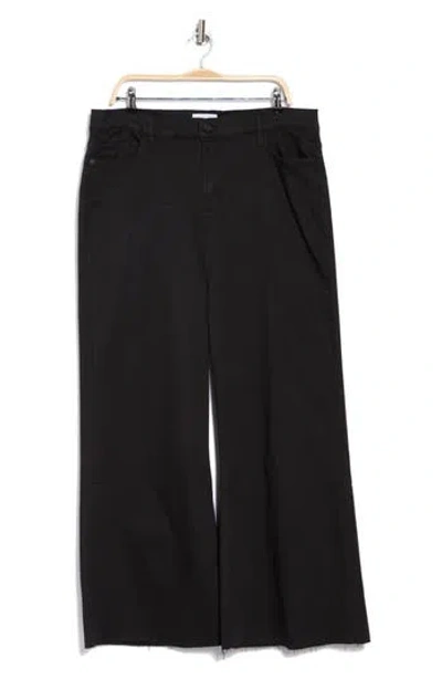 Frame Le Palazzo Crop Jeans In Blackfinn