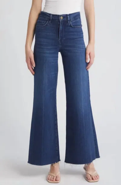 Frame Le Palazzo Crop Jeans In Calvin In Multi