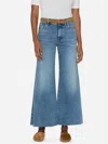 Frame Le Palazzo Crop Jeans In Crave Raw After In Blue