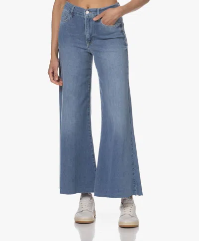 Frame Le Palazzo Crop Jeans In Jonah In Blue