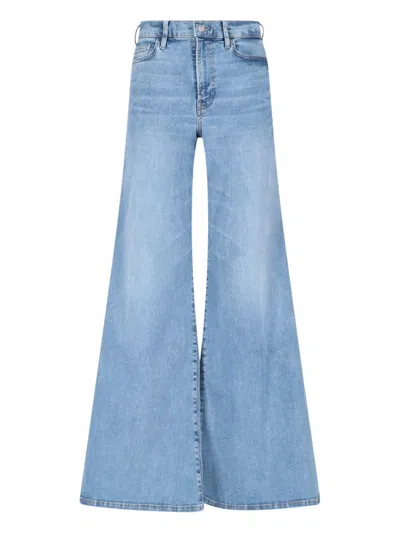 Frame Le Palazzo Crop Pants In Clear Blue