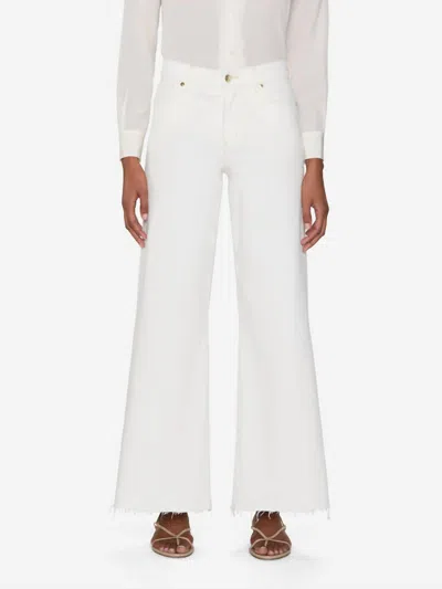 Frame Le Palazzo Crop Raw After Jeans In Au Natural Clean In Multi