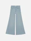 FRAME LE PALAZZO CROP RAW AFTER WIDE LEG JEANS CLARITY DENIM