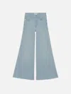 Frame Le Palazzo Crop Raw After Wide Leg Jeans In Blue