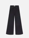 Frame Le Palazzo Crop Wide Leg Jeans In Black