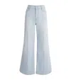 Frame The Slim Palazzo Stretch High-rise Wide-leg Jeans In Blue