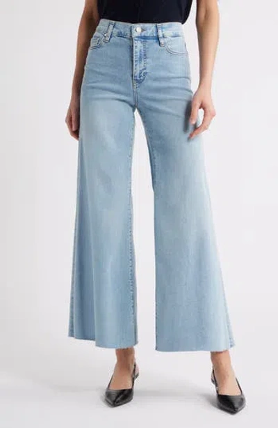 Frame Le Palazzo Crop Wide Leg Jeans In Blue