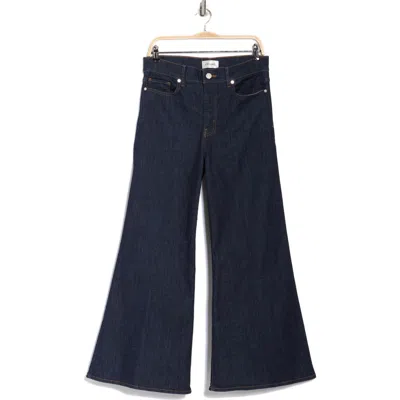 Frame Le Palazzo Crop Wide Leg Jeans In Blue