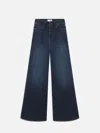 Frame Le Palazzo Crop Wide Leg Jeans In Blue