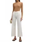 Frame Le Palazzo Crop Wide Leg Pants In Natural Clean In White