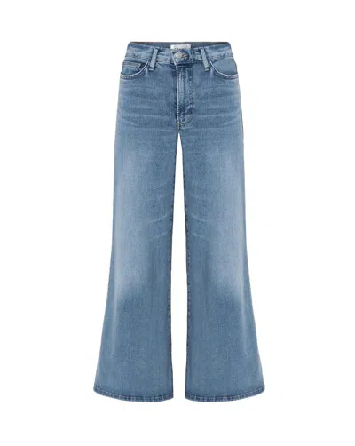 Frame Le Palazzo Cropped Jeans In Blue