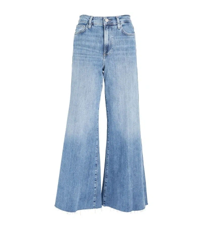 Frame Le Palazzo Cropped Wide-leg Jeans In Blue