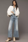 Frame Le High 'n' Tight Raw Hem Crop Wide Leg Jeans In Blue