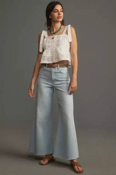Frame Le Palazzo High-rise Crop Wide-leg Jeans In Blue