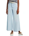Frame Le Palazzo Crop Raw After Wide Leg Jeans In Clarity