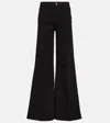 Frame Le Palazzo High-rise Flared Jeans In Black