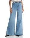 Frame Le Slim Palazzo Bardot Pocket Wide Leg Jeans In Lark