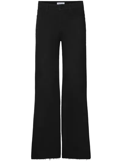 Frame Le Palazzo High-rise Wide-leg Jeans In Black