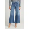 Frame Le Slim Palazzo Raw After Cropped Jeans In Daphne Blue