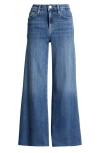 Frame Le Slim Palazzo Raw After Cropped Jeans In Daphne Blue