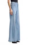Frame Le Palazzo High Waist Wide Leg Jeans In Lark In Blue
