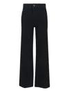 Frame Straight Trousers With Pockets And Belt Loops In Black