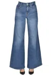 Frame Denim Pixie Easy Lucite Wide Flare Jean In Blue