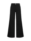 Frame Womens Noir Le Palazzo Wide-leg Stretch-denim Jeans In Film Noir