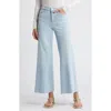 Frame Le Palazzo Crop Raw After Wide Leg Jeans In Clarity