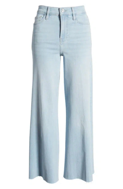 Frame Le Palazzo Raw Hem Ankle Wide Leg Jeans In Clarity