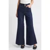 Frame Le Palazzo Raw Hem High Waist Crop Wide Leg Jeans In Fawcett