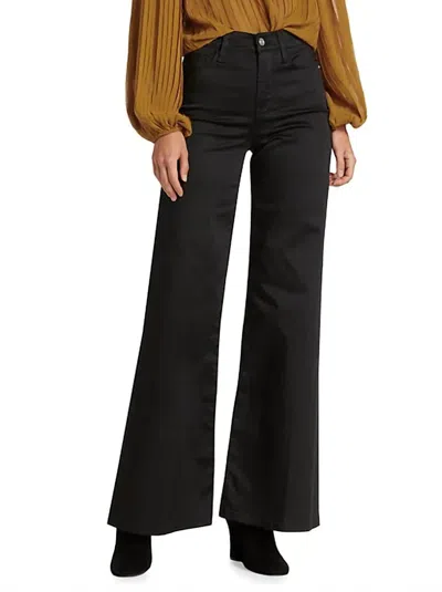 Frame Le Palazzo Sateen Pants In Black