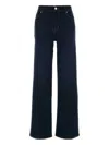Frame Le Palazzo Stretch Wide-leg Trousers In Blue