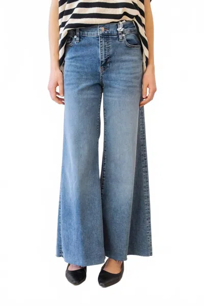 Frame Le Palazzo Wide Leg Crop Jeans In Blue