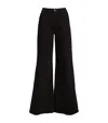 Frame Le Slim Palazzo Wide Leg Jeans In Black