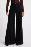 Frame Le Palazzo High-rise Flared Jeans In Black