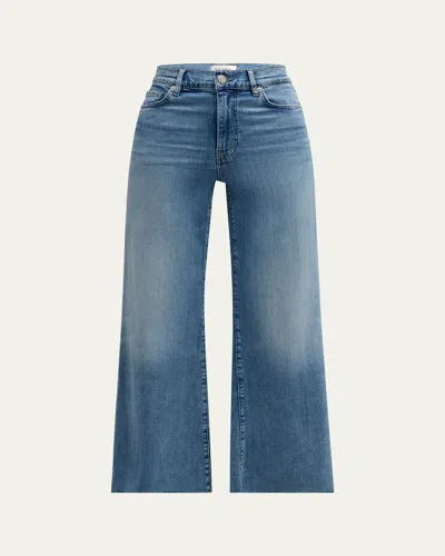 Frame Le Palazzo Wide-leg Raw-hem Cropped Jeans In Whimsy
