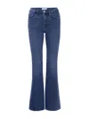 Frame Le Pixie High Flare Jeans In Temple In Multi