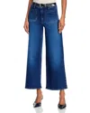 Frame Le Pixie High Rise Slim Palazzo Jeans In Rinse In Blue