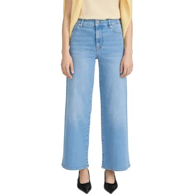 Frame Le Pixie High Waist Slim Palazzo Jeans In Blue