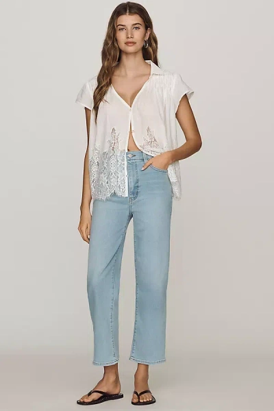 Frame Le Pixie High-rise Straight-leg Jeans In Blue