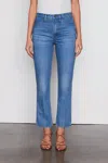 FRAME LE PIXIE ITALIEN STRAIGHT DENIM IN PURE BLUE