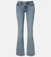 Frame Le Pixie Low-rise Flared Jeans In Blue