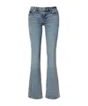 Frame Le Pixie Low-rise Flared Jeans In Blue