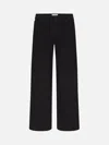 Frame Le Slim Palazzo High Waist Wide Leg Jeans In Black