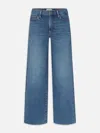 Frame Denim Le Slim Canals Raw After Palazzo Jean In Blue