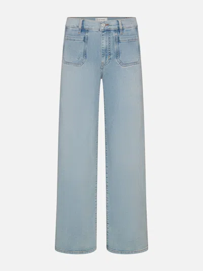 Frame Le Pixie Slim Palazzo Modernist Pocket In Blue
