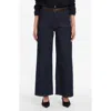 Frame Le Pixie Slim Palazzo Patch Pocket High Waist Wide Leg Jeans In Blue